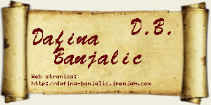 Dafina Banjalić vizit kartica